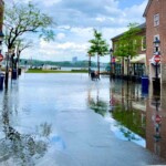 Une crue centennale dans une rue