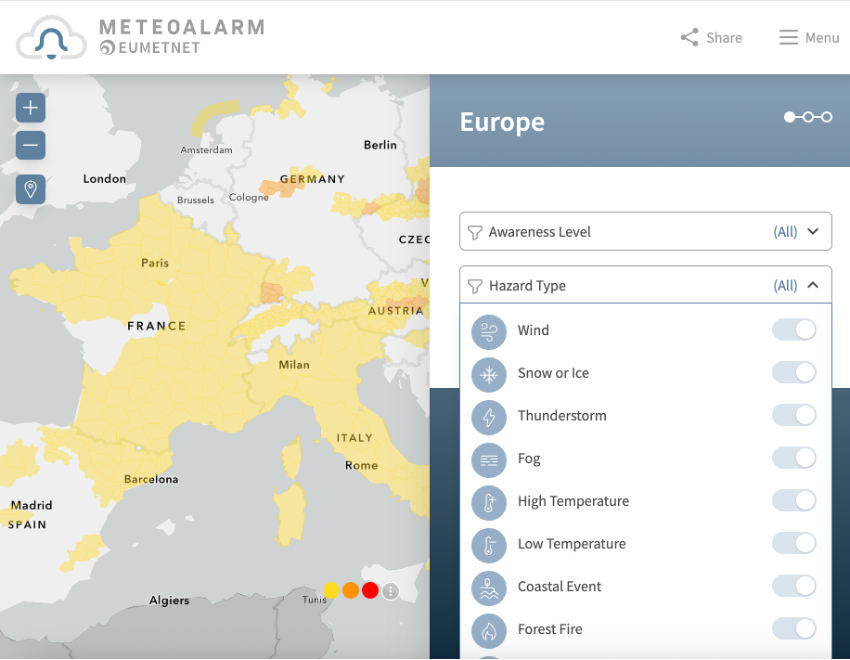 Meteoalarm : Anticipez les risques météo avec VERTU-PROTECT