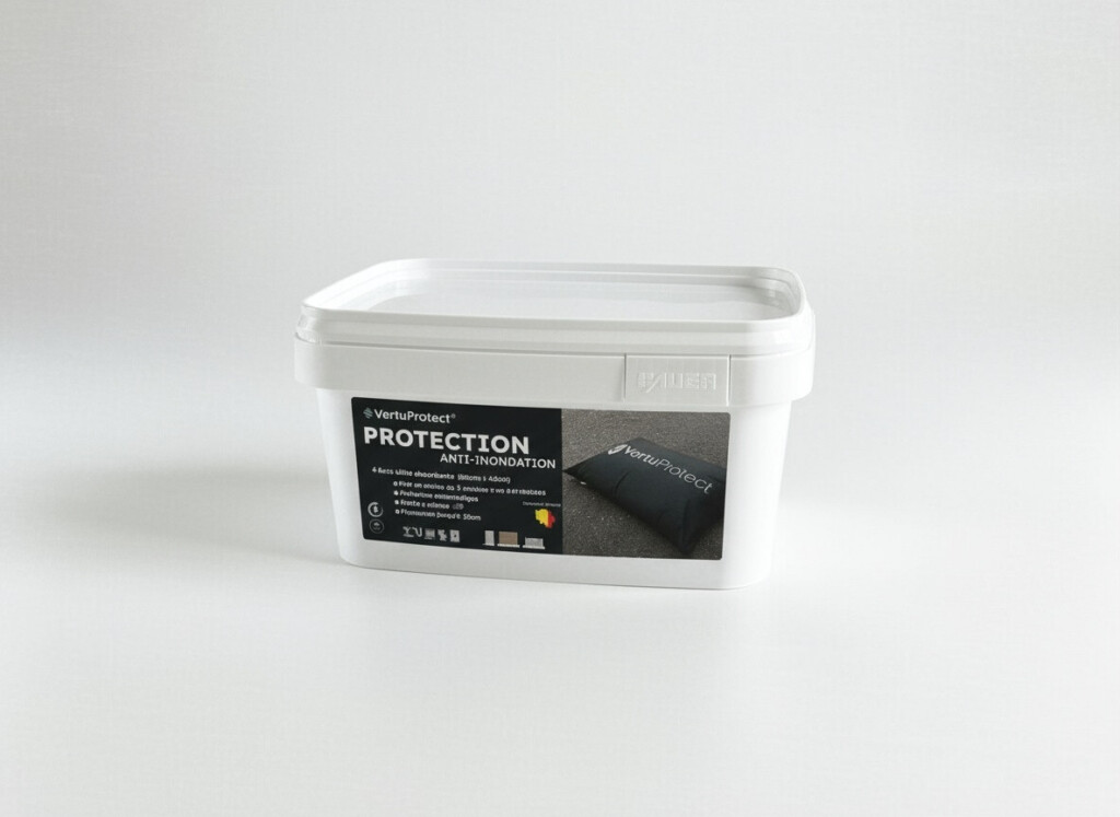 Seau avec 4 sacs anti inondation gonflable